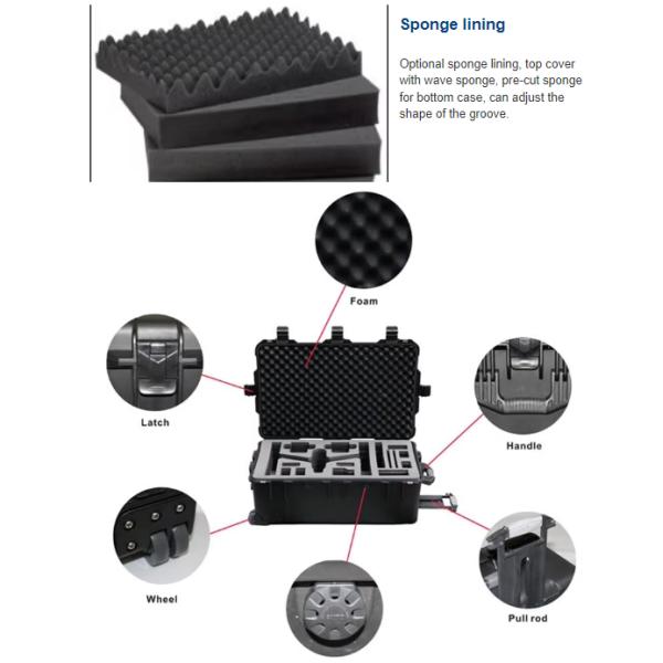 Caja de plástico de moldeo rotativo resistente a la corrosión para herramientas militares
