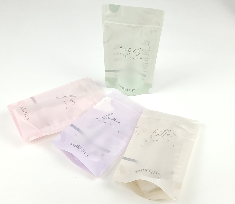 Мат Custom Printed Zipper Plastic Bag Bath Salt Body Scrub Stand Up Pouch (Маттный на заказ распечатанный пластмассовый рюкзак с цилиндром)