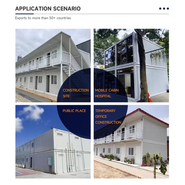 Rectangle Fast Install Detachable Container Office with Steel Frame
