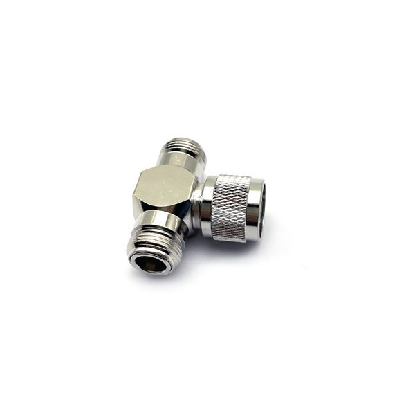 N Type Tee Male Female Adapter with IP67 Waterproof Brass Housing and 50Ω Impedance for RF Applications