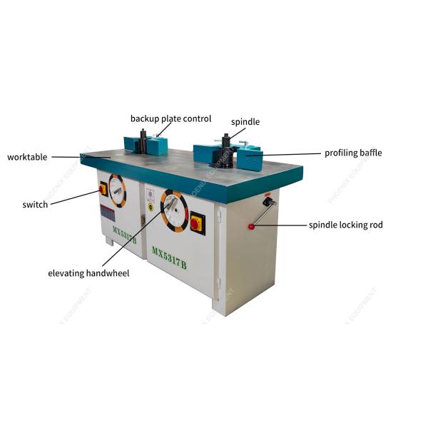 MX5317 Table Router Trimmer Double-Spindle Moulder Machine Vertical Woodworking Milling