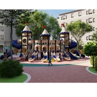 Das crianças prées-escolar do tema do castelo do jardim de infância equipamento plástico do parque do campo de jogos das corrediças