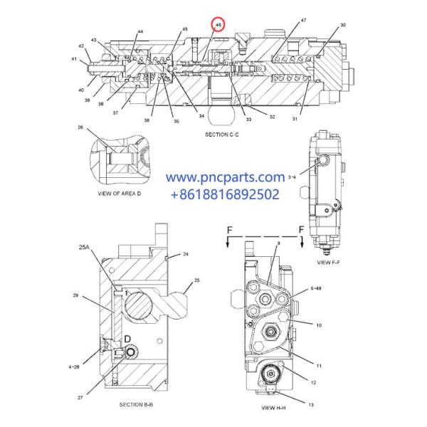 Рукав 191-5707 клапана катышкы SBS120 клапана E320C для комплекта для ремонта регулятора E320D