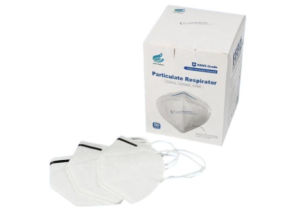 4 Ply KN95 Face Mask Non - Woven Disposable Mouth Mask Custom Logo With Nose Clip