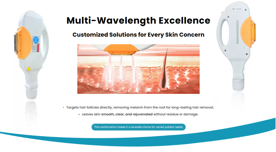 DPL IPL Hair Removal Machine Multi Wavelength Skin Treatment Platform With UK Heraeus Lamp
