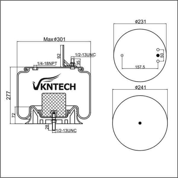 56917-1 56917-2 весны воздуха замены варочных мешков W01-358-9335 трейлера Hendrickson