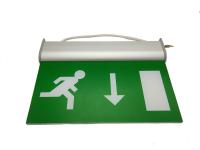 Le signe double face rechargeable de sortie de secours de LED, 3 heures échappent au signe