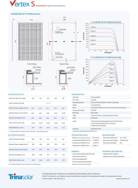 405W 410W Trina Solar Module Solar Panel Half Cut Home Use 415W 420W 425W Photovoltaic Modules