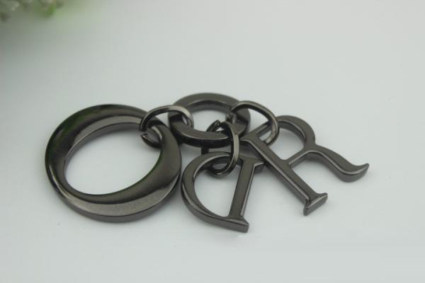 Bag hardware accessories metal jewelry pendants gold & gunmetal small letters hanging charm