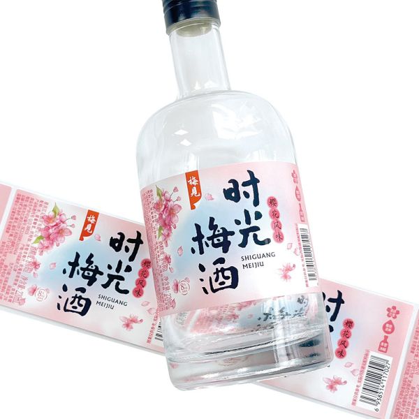 Custom Design Printing Waterproof Adhesive Sticker Plastic Glass Juice Beverage Drink Water Bottle Packaging Label