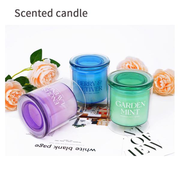 Glass Jar Scented Candle April Fool's Day Occasion Double Wall Clear Transparent High Borosilicate Candles