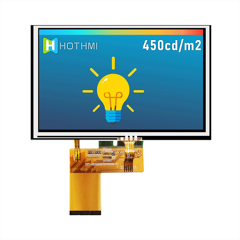 Сопротивляющаяся 5 индикаторная панель IC 7262 800x480 дюйма TFT LCD ставит точки 40PIN TFT-H050A1SVIST4R40