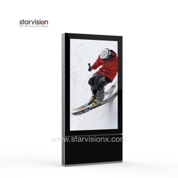 75 Inch Indoor Lcd Mupis Free Standing Aluminum Profile For Airport