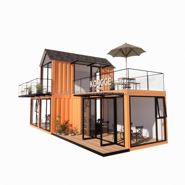 Outdoor Application Prefabricated Steel Restaurant Container Store with Modern Design and Aluminum Alloy Windows 20ft or 40ft