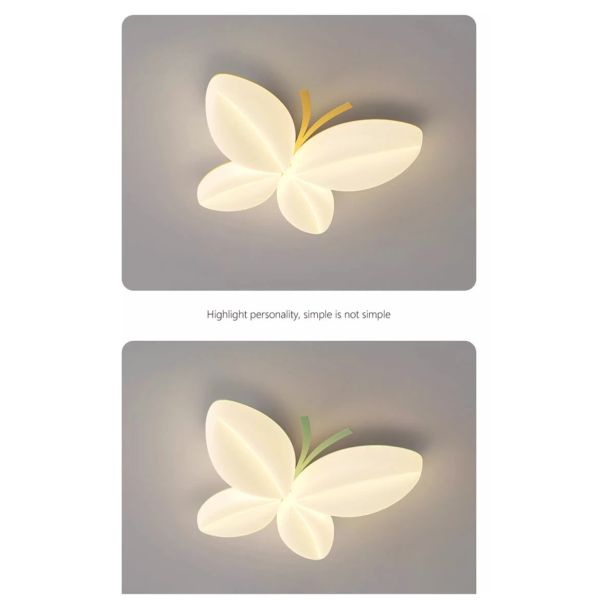 Bedroom Ceiling Lamps Creative Princess Room Little Girl Warm Romantic Butterfly Ceiling Lights(WH-MA-312)