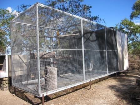 Outdoor Welded Mesh Parrot/Birds Aviary House Black Powder Coated Big Aviary Cage For Sale