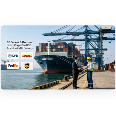 DDP Sea Freight Shipping to Germany Truck Last Mile Delivery For Oversized Heavy Cargo