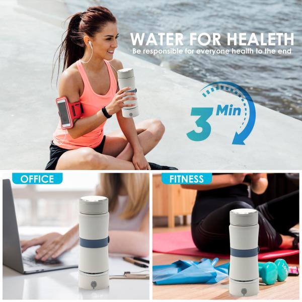Desktop Hydrogen Water Generator with SPE PEM Rechargeable Bottle and Plastic Housing