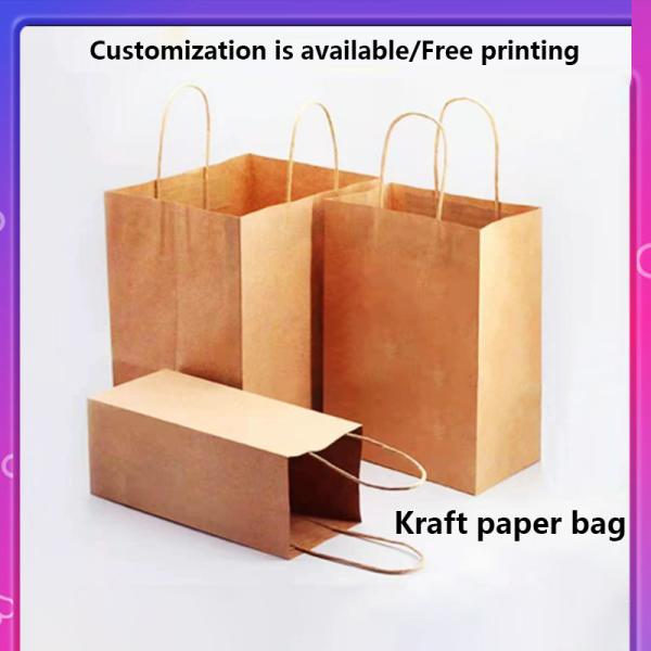Finished Bags for Advertising and Promotion Paper Bag Shape Tote Bag for Milk Tea or Coffee with Color Printing Process