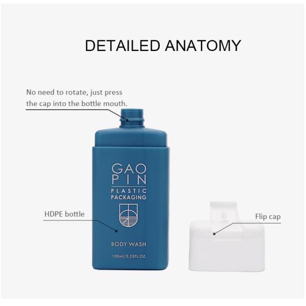 Soft Touch Squeeze Plastic Shampoo Bottles 20g 100ml Color Customized