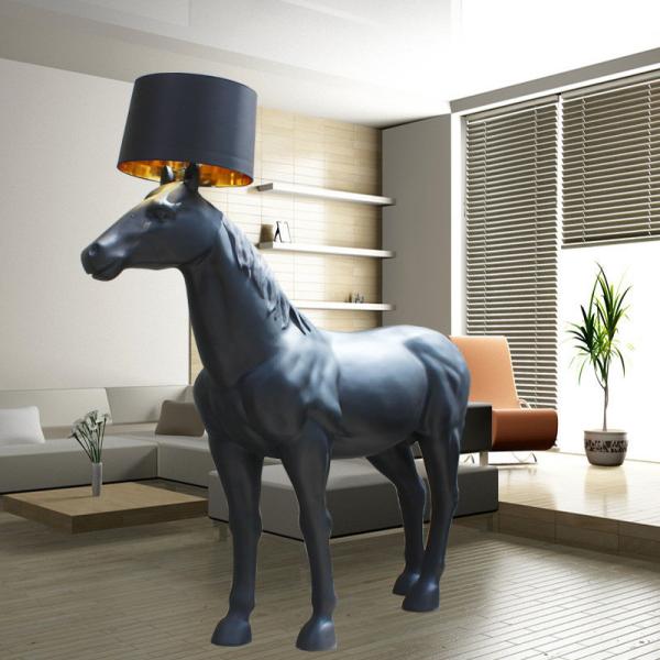 High quality nordic industrial custom e27 bulb metal Hourse tall standing floor
