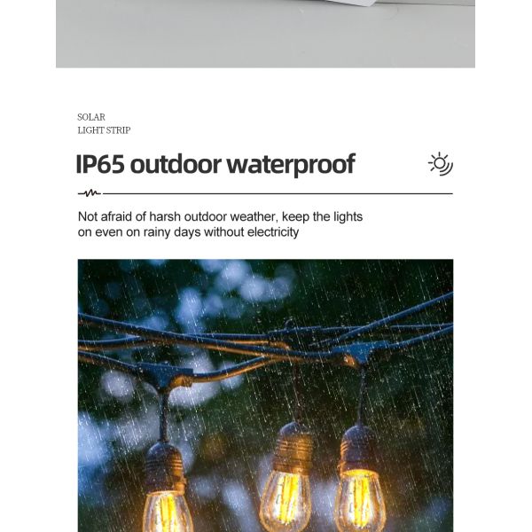 Solar remote control light string dual specification  courtyard exterior wall ambient light