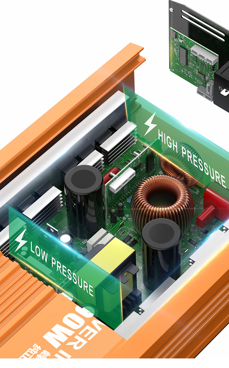 DC к AC 600w 60vdc с выхода волны синуса инвертора Pv решетки чистого