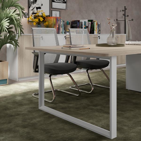 Foshan Source Factory Light Colored Conference Table Large Business Reception Negotiation Table Office Furniture