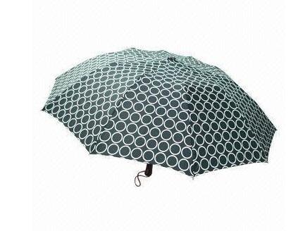 3 Section Folding Auto Open Umbrella , Printed Automatic Open Close Umbrella OEM