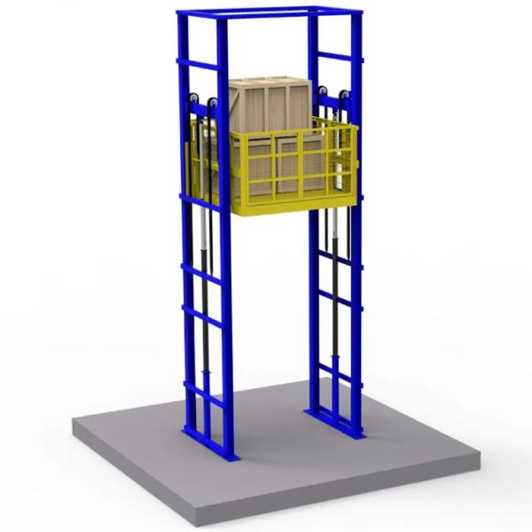 2T Mezzanine Floor Goods Lift 5m 2000KG Warehouse Freight Elevator