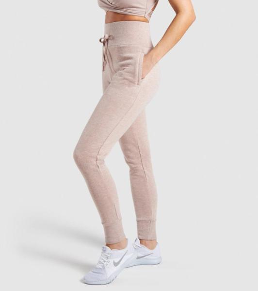 Basculadores respiráveis do Sportswear das mulheres 350gsm da aptidão alta da cintura que correm calças dos esportes