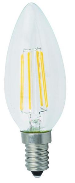 LED Filament 3w candle 300 lumen Indoor lighting bright European royal family transparent retro chandelier crystal lamp