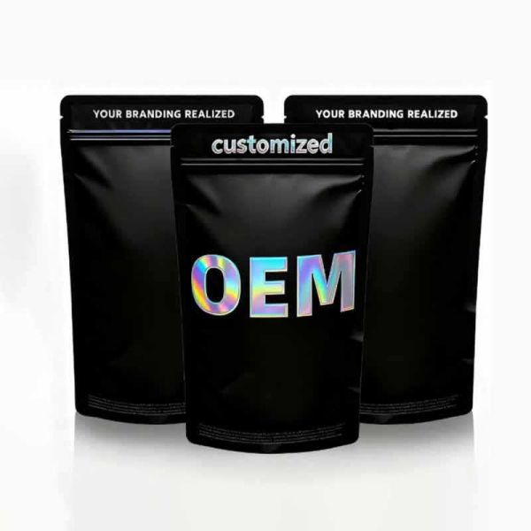 Customizable Stand up Pouch With Window  Food Packaging Bag Ziplock Bag