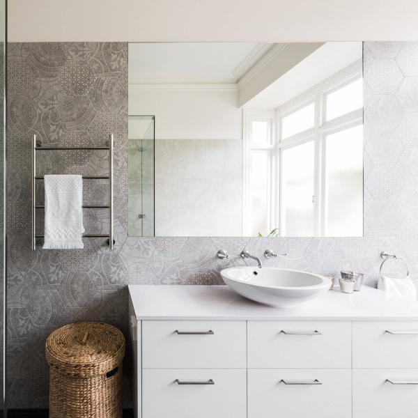 36 Inches Melamine Bathroom Vanity Units Matte White Plain Wall Mounted Bathroom Cabinet