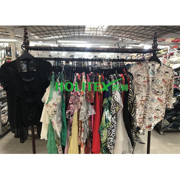 Holitex Used Womens Clothing Summer Colorful Silk Blouses For Southeast Asia