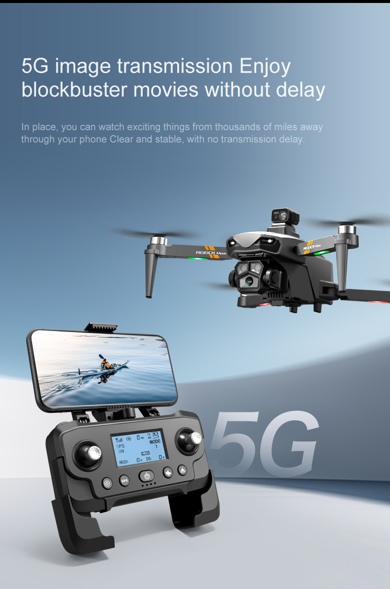 Дистанционное управление Rg601max Профессиональное предотвращение препятствий GPS позиционирование дронов оптический поток 1080p HD камера аэрофотография Rc дроны