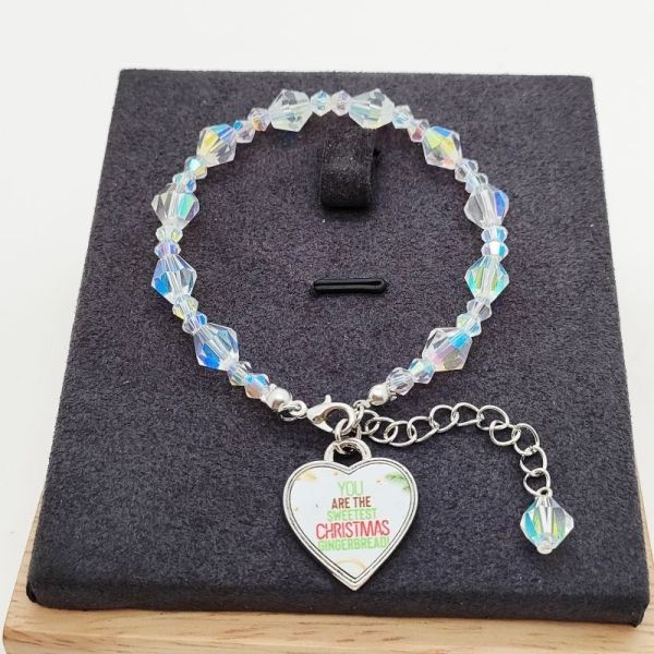 Double Sided Printing Sublimation Rhinestones Bracelet Ins Style