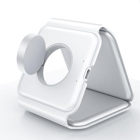 Carregador rápido de 15W Carregador sem fio portátil multifuncional preto branco