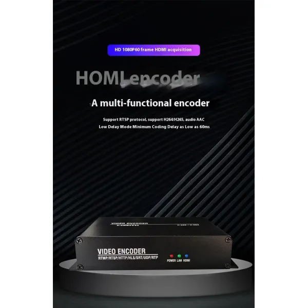 H.265 HD Video Encoder Low Latency Transmission For 1080p Live Streaming