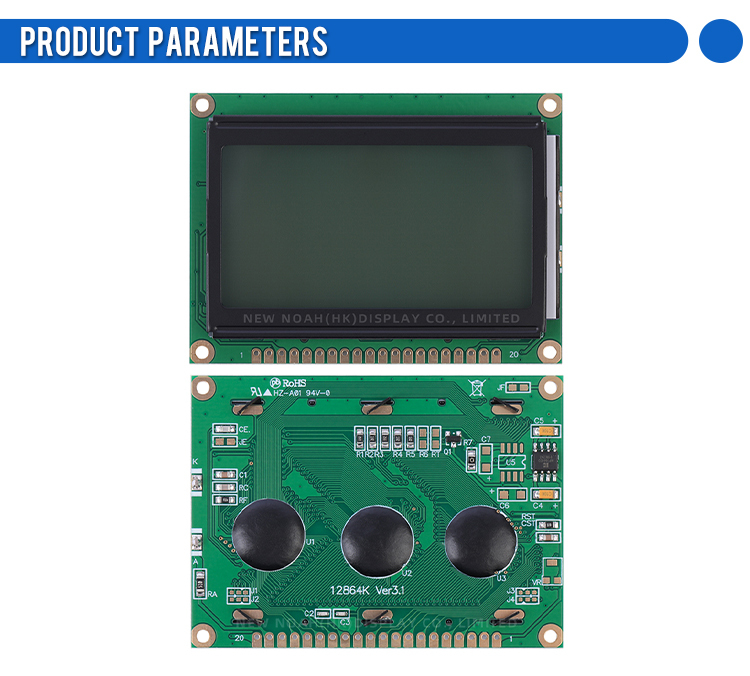 Grey Film High Cost Performance 20PIN 12864K SBN0064 Parallel Port LCD12864 For Arduino