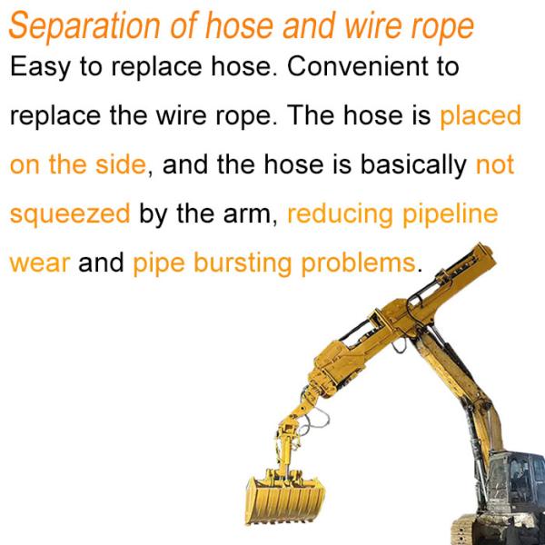 Clamshell Telescopic Arm Long Reach Boom 20m 25m 30m For Cat Hitachi Komatsu