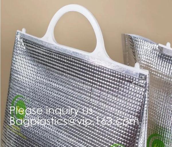 Extra Strength Zipper and Thick Insulation Food Delivery Bag,Picnic Insulated Cooler Bag Tote Thermal insulation Lunch B