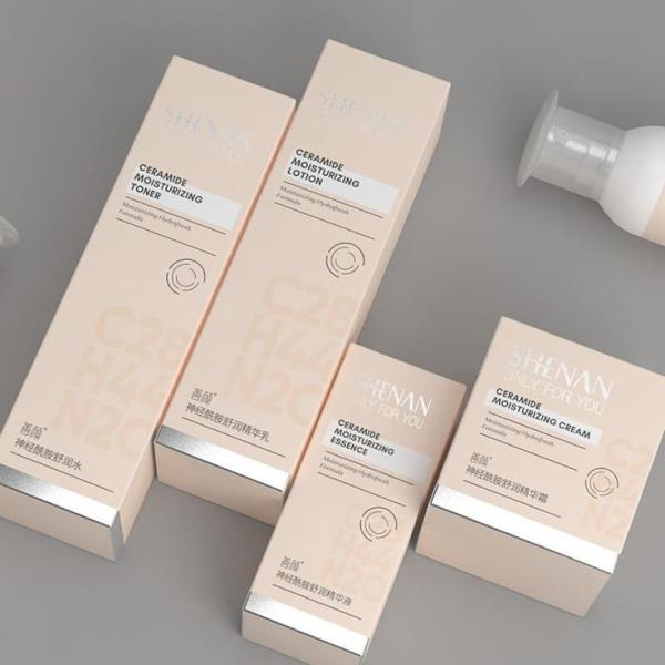 Eco-Friendly Package Paper Boxes Makeup Skincare Packaging Facial Beauty Care Box Disposable Flat Shipments