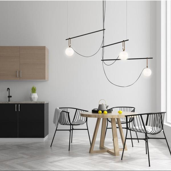 Simple Round Ball Restaurant Chandelier Postmodern Creative Bedroom Nordic Pendant Lamp
