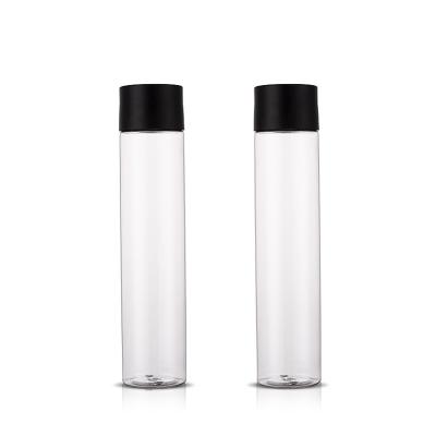 PET Plastic Hair Care Containers 320ml Long Slim Round With Disc Cap