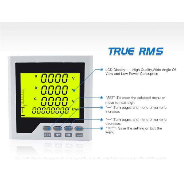 Digital Power Factor Meter Power Meter COS meter Multi-functions meter 96*96