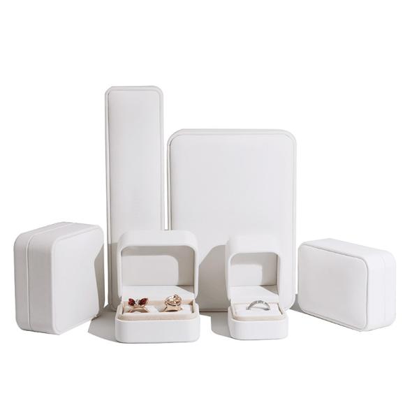 Штемпелевать серебра коробки обручального кольца магнитной шкатулки для драгоценностей бархата CMYK 4C кожаный