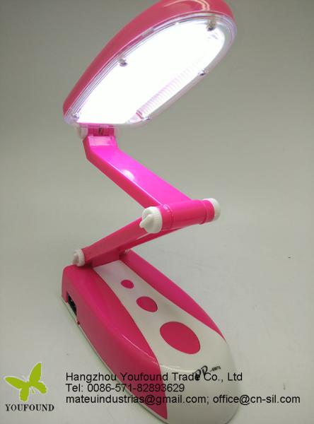 PP-636TS Solar Panel Plastic Table Lamp LED Tube Reading Lamp