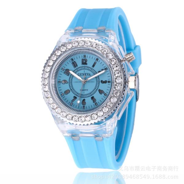 Quartz Men Silicone Sport Watch 8.2mm Thickness Transparent Plastic Case 3ATM