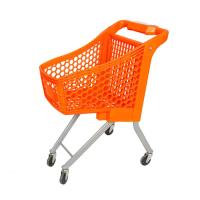 Chariot d'achat en plastique à 4 roues, facile à déplacer, supermarché, panier pour enfants
